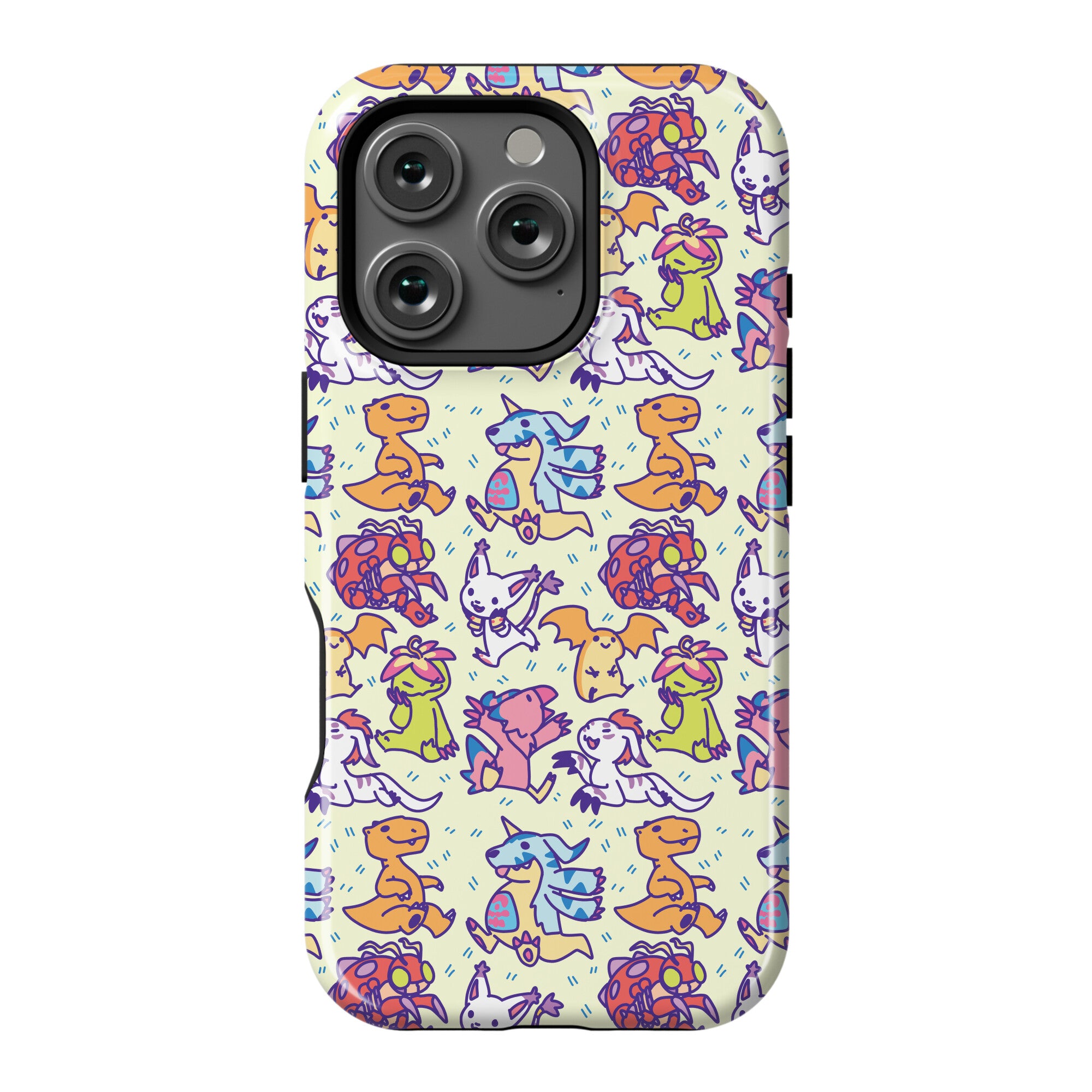 Digital Monsters Pattern Phone Case